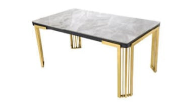 DAISY COFFEE TABLE WITH GOLD FRAME