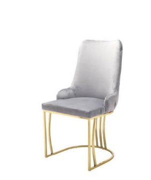 THE BRUNO DINING CHAIR PU with gold legs