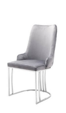 THE BRUNO DINING CHAIR PU with chrome legs