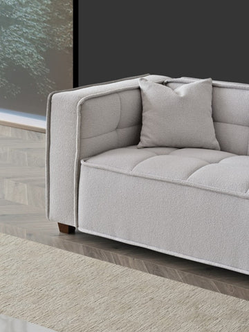 Aluxo Murray Sofa Range in Putty Boucle Fabric