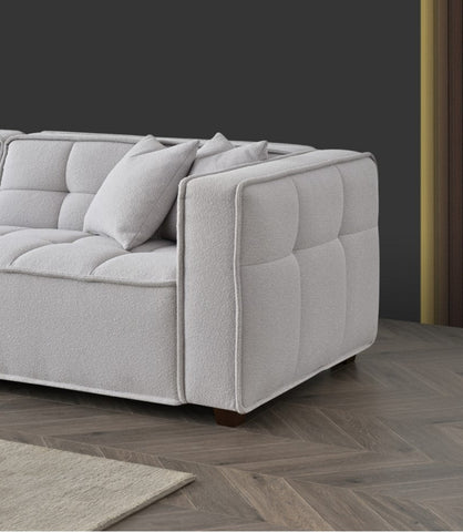 Aluxo Murray Sofa Range in Putty Boucle Fabric