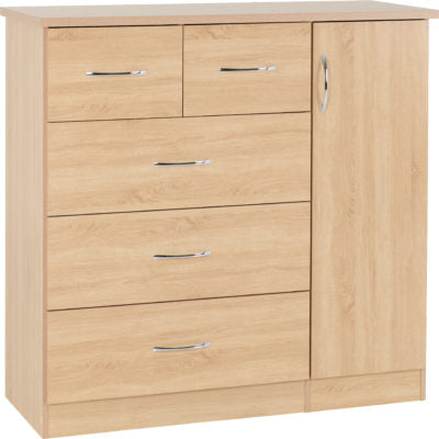 Nevada 5 Drawer Low Wardrobe