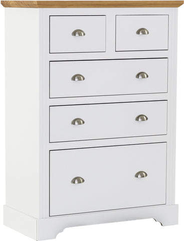 Toledo 3+2 Drawer Chest Grey/Oak Effect